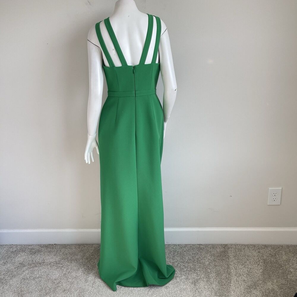 BCBGMaxAzria Strappy Cutout Emerald Maxi Gown - Picture 4 of 12